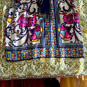 Lilly Pulitizer pull on skirt with bag waist and tie sash